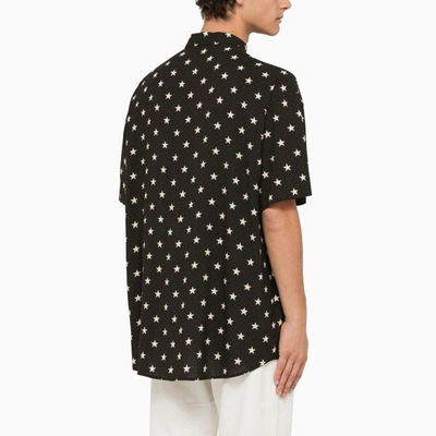 Shop Balmain Shirt With Stars In Black