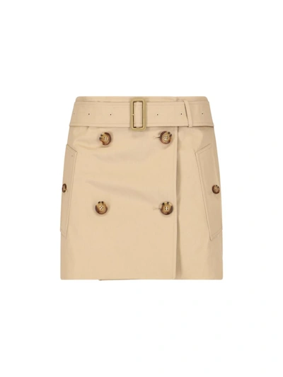 Shop Burberry Skirts In Beige