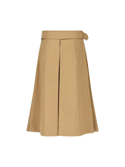 Shop Burberry Skirts In Beige