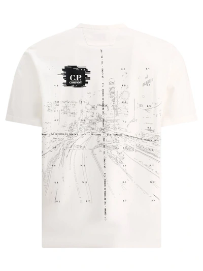 Shop C.p. Company "the Metropolis Series" Logo T-shirt In White