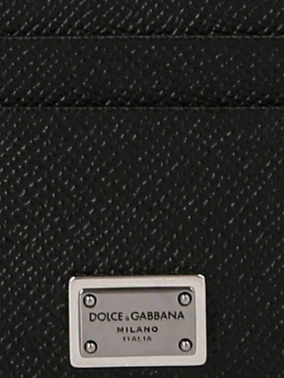Shop Dolce & Gabbana Logo Tag Card Holder In Black