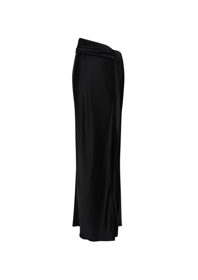 Shop Lapointe Satin Asymmetric Skirt In 14