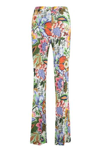 Shop Etro Printed Wide-leg Trousers In Multicolor