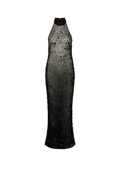 Shop Lapointe Mesh Sequin Gown In 12