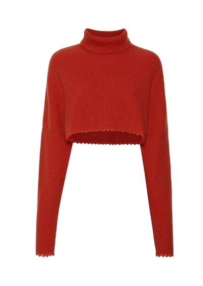 Lapointe Airy Cashmere Cropped Turtleneck