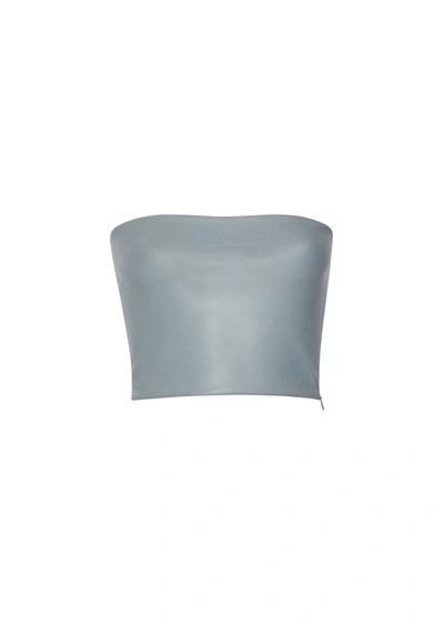 Lapointe Faux Leather Tube Top In 12