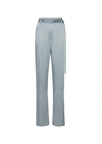 Lapointe Satin High Waisted Belted Pant In 14