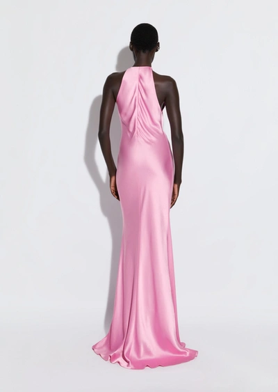 Shop Lapointe Satin Halter Gown In 14