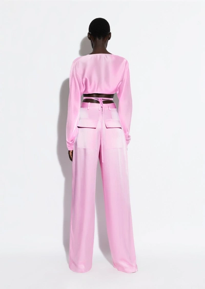 Lapointe Satin Tie Waist Top In 14