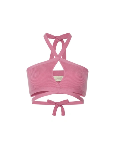 Lapointe Wool Criss Cross Halter Top