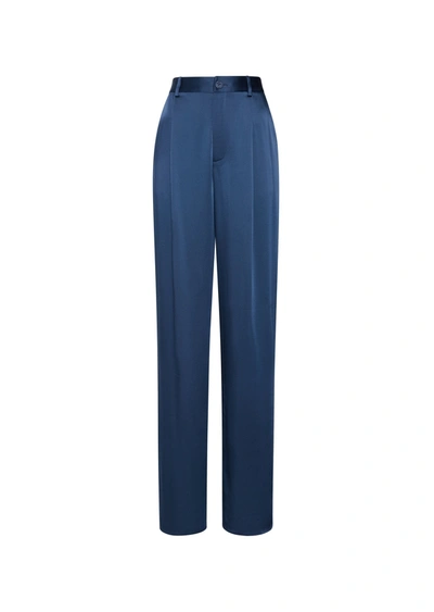 Lapointe Satin Relaxed Pleated Pant In 14