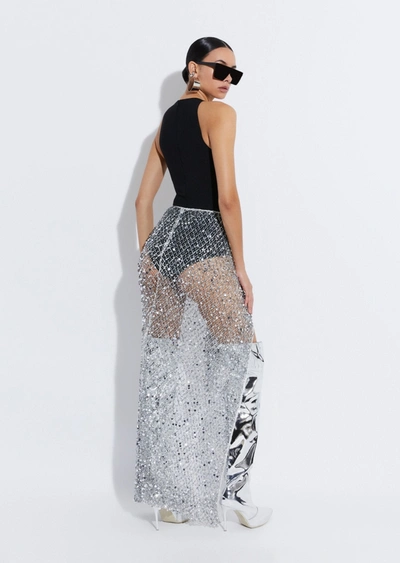 Lapointe Mesh Sequin Tie Cover-up In M/l