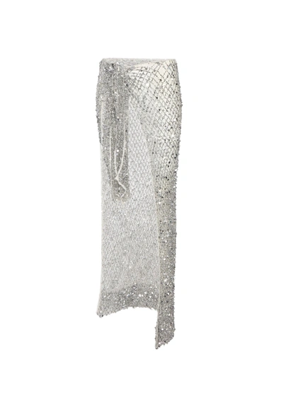 Shop Lapointe Mesh Sequin Tie Cover-up In M/l