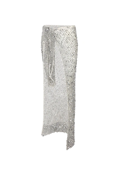 Lapointe Mesh Sequin Tie Cover-up In M/l