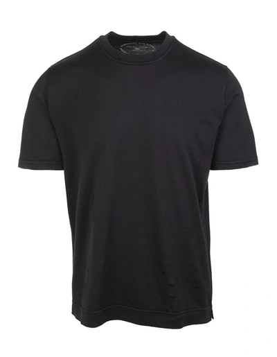 Shop Fedeli Basic T-shirt In Organic Cotton In Black