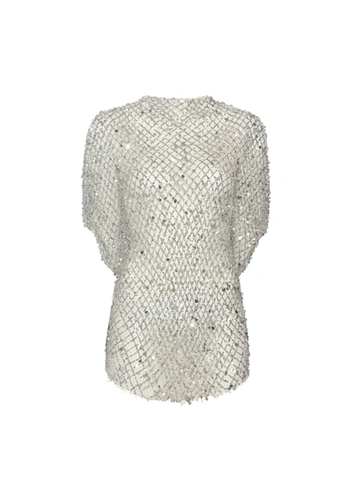 Lapointe Mesh Sequin Cape Tee