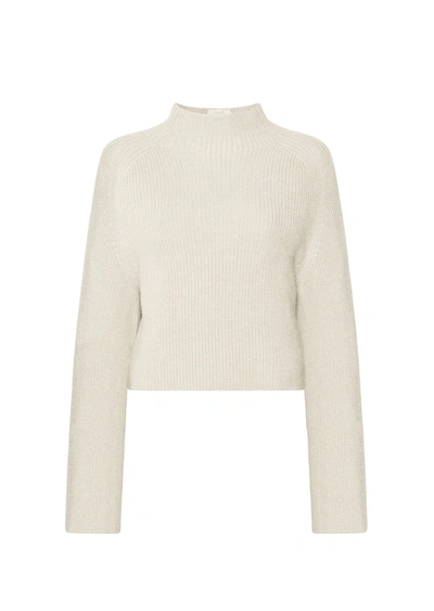 Shop Lapointe Wool Cropped Raglan Sweater In L