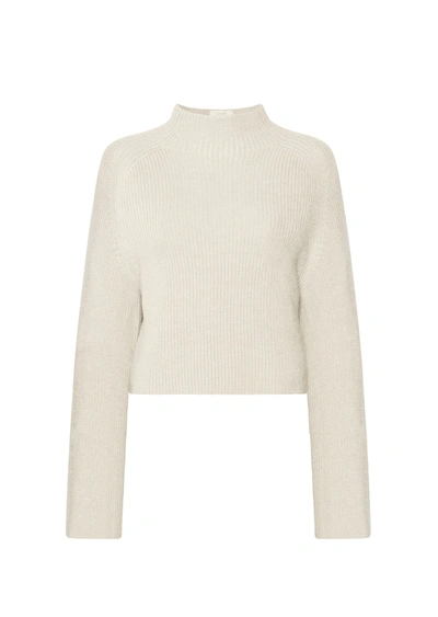 Lapointe Wool Cropped Raglan Sweater