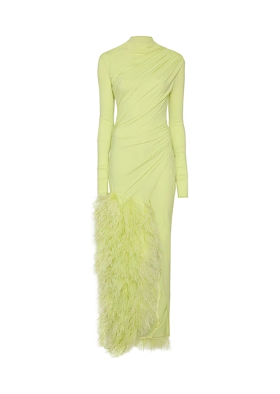 Shop Lapointe Jersey Feather Dress In 10
