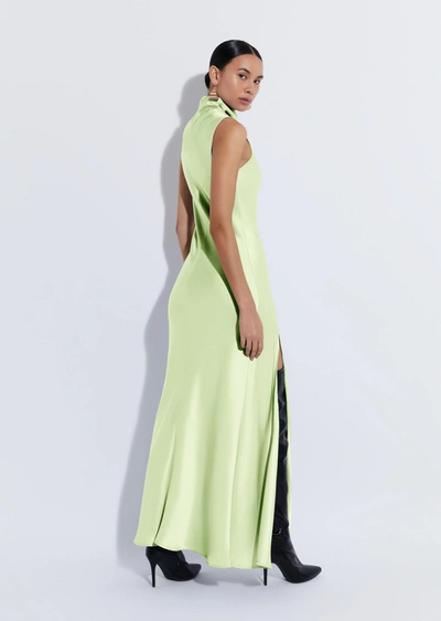 Lapointe Satin Drape Neck Sleeveless Dress In 12