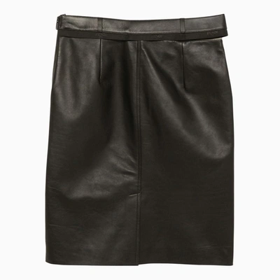 Shop Fendi Cut-out Detail Skirt In Black