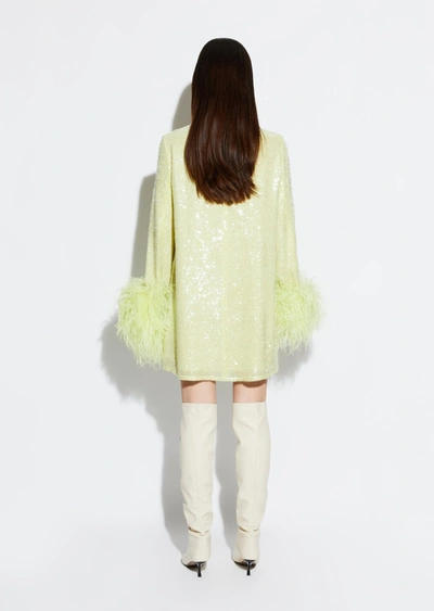Shop Lapointe Sequin Dress With Feathers In L