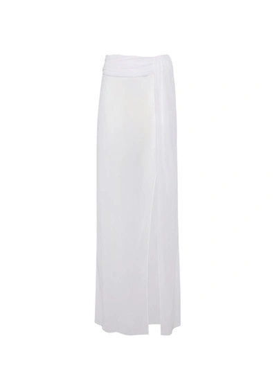 Lapointe Georgette Asymmetric Maxi Skirt In 14