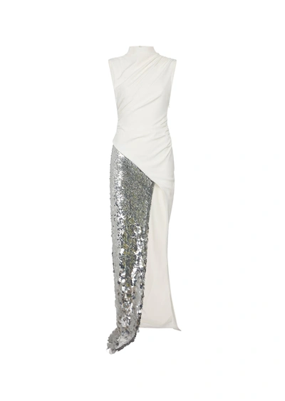 Shop Lapointe Matte Crepe Sleeveless Sequin Maxi Dress In 4