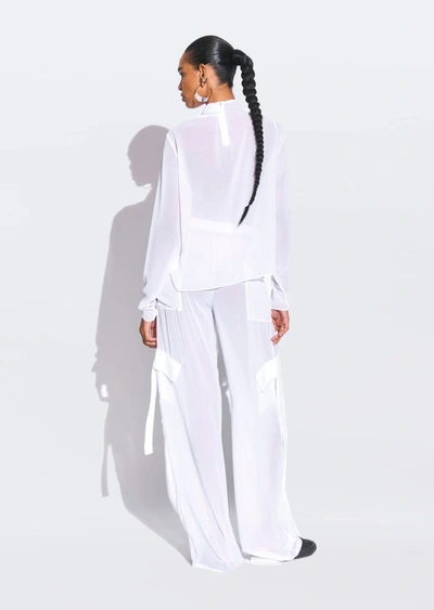 Lapointe Georgette Overlap Drape Blouse