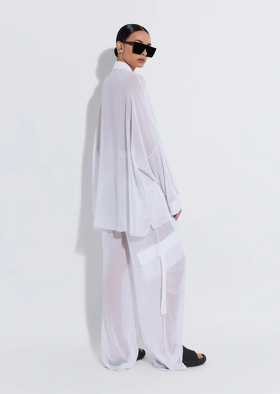 Shop Lapointe Georgette Oversized Shirt In L