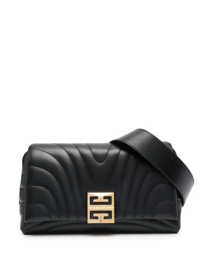 Shop Givenchy 4g Small Soft Leather Shoulder Bag In Black