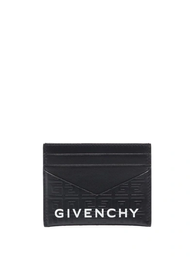 Shop Givenchy G-cut Leather Card Case In Black