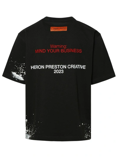Shop Heron Preston 'hpc Seurity Ss' Green Cotton T-shirt In Black