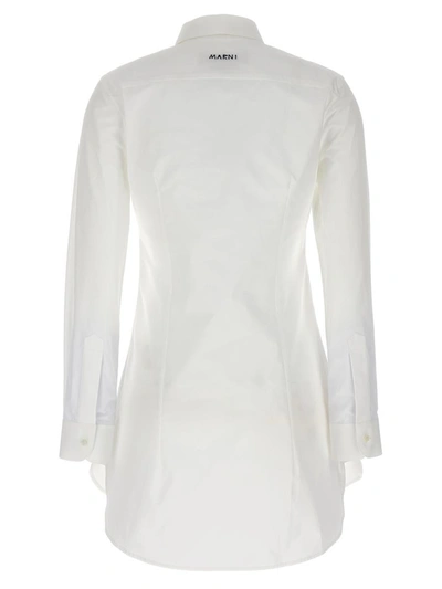 Marni Camicia In Popeline Bianco Donna In White
