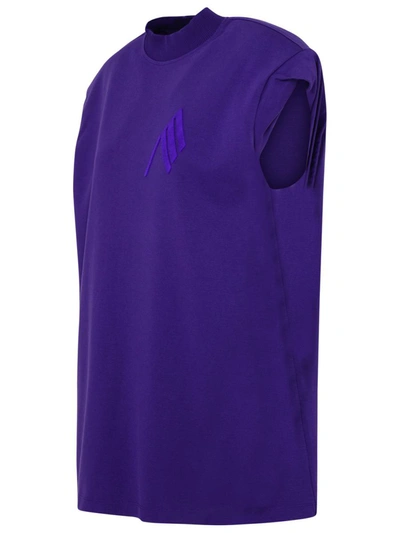 Shop Attico The  Purple Cotton Sweater In Violet