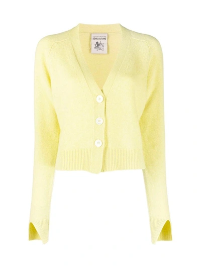 Shop Semicouture Simonne Cardigan Clothing In Yellow & Orange