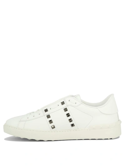 Shop Valentino Garavani "rockstud Untitled" Sneakers In White