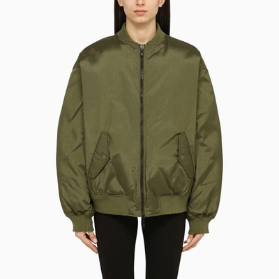 Shop Wardrobe.nyc Military Nylon Bomber Jacket In Green