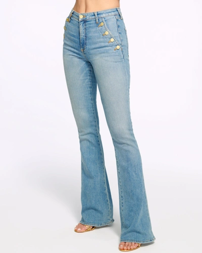 Shop Ramy Brook Helena High-rise Flare Jean In Light Wash