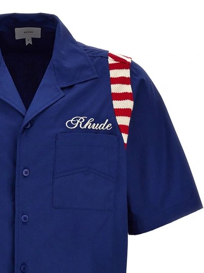 Shop Rhude American Spirit Shirt, Blouse Blue