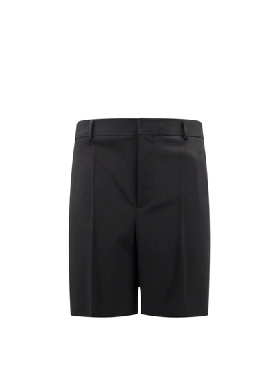 Shop Valentino Virgin Wool Bermuda Shorts With Frontal Pinces