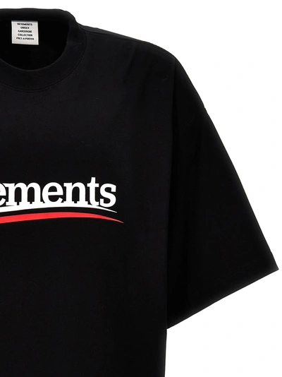 Shop Vetements Campaign Logo T-shirt Black