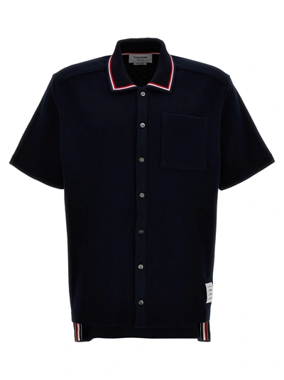 Shop Thom Browne Cotton Knit Shirt Shirt, Blouse Blue