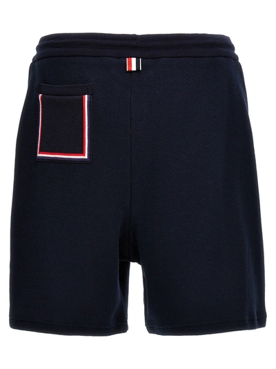 Shop Thom Browne Cotton Knit Bermuda Shorts Bermuda, Short Blue