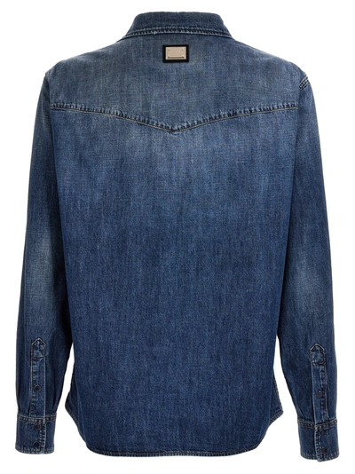 Shop Dolce & Gabbana Denim Shirt Shirt, Blouse Light Blue