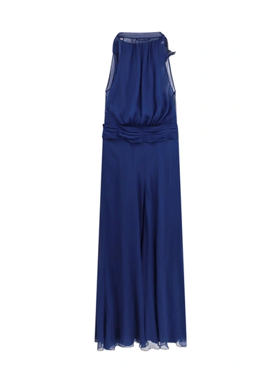 Shop Alberta Ferretti Certified Silk Long Dress