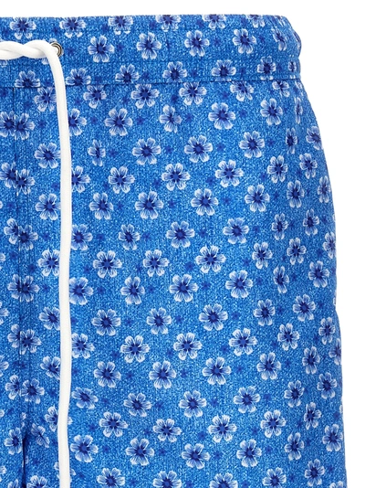 Shop Kiton Floral Printed Swimsuit Beachwear Light Blue
