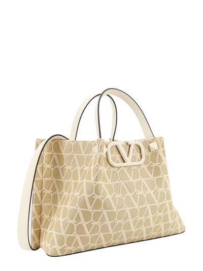 Shop Valentino Canvas Handbag With Toile Iconographe Motif