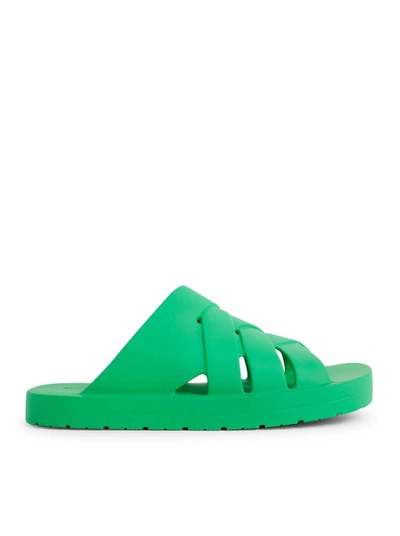 Bottega Veneta Parakeet Crossover Strap Slides In Green