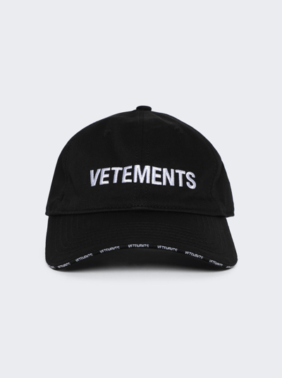 Shop Vetements Iconic Logo Hat In Black